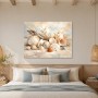 Muscheln und Treibholz als Leinwand oder Poster