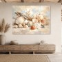 Muscheln und Treibholz als Leinwand oder Poster