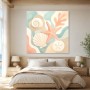 Maritime Wandbild oder Leinwand mit sanften Korallenformen