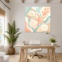 Maritime Wandbild oder Leinwand mit sanften Korallenformen