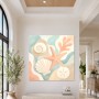 Maritime Wandbild oder Leinwand mit sanften Korallenformen