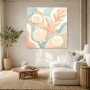 Maritime Wandbild oder Leinwand mit sanften Korallenformen
