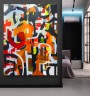 Affentanz abstraktes Kunstwerk