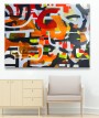 Affentanz abstraktes Kunstwerk
