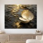 Goldene Muschel als Wandbild oder Fine Art Print