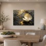 Goldene Muschel als Wandbild oder Fine Art Print