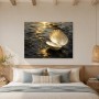 Goldene Muschel als Wandbild oder Fine Art Print