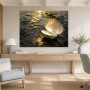 Goldene Muschel als Wandbild oder Fine Art Print