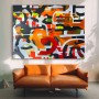 Affentanz abstraktes Kunstwerk