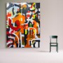 Affentanz abstraktes Kunstwerk