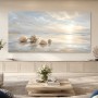 Sanfte Küstenstimmung als Leinwand oder Poster mit Muscheln am Strand