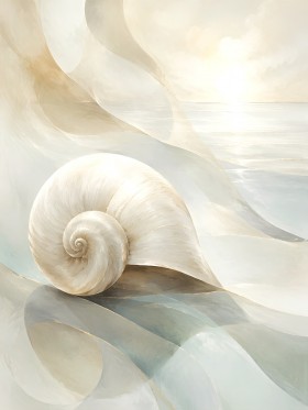 Elegantes Muschelmotiv als Gallery Print oder Leinwand