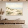 Sanfte Dünen am Meer als Leinwand oder Poster