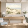 Sanfte Dünen am Meer als Leinwand oder Poster