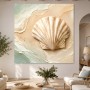Muschelmotiv als Leinwand oder Acrylbild in sanften Naturtönen