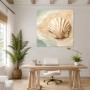 Muschelmotiv als Leinwand oder Acrylbild in sanften Naturtönen