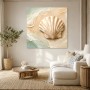 Muschelmotiv als Leinwand oder Acrylbild in sanften Naturtönen