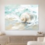 Muschel im Meer als Leinwand oder Poster