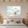 Muschel im Meer als Leinwand oder Poster
