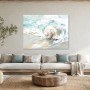 Muschel im Meer als Leinwand oder Poster