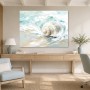 Muschel im Meer als Leinwand oder Poster