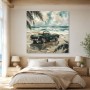Klassischer Roadster am Strand, Leinwand oder Acrylbild mit Küstenflair
