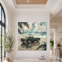 Klassischer Roadster am Strand, Leinwand oder Acrylbild mit Küstenflair