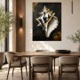 Muschel in Schwarz und Gold, Acrylbild oder Fine Art Print