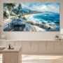 Sportwagen an der Küstenstraße als Canvas Print oder Fine Art Print