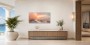 Sanfter Sonnenuntergang am Strand als Leinwand oder Poster