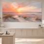 Sanfter Sonnenuntergang am Strand als Leinwand oder Poster
