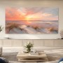 Sanfter Sonnenuntergang am Strand als Leinwand oder Poster