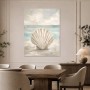 Muschel am Meer als Leinwand oder Poster in sanften Naturtönen