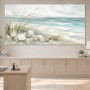 Strand mit Muscheln als Leinwand oder Poster für helle Räume