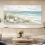 Strand mit Muscheln als Leinwand oder Poster für helle Räume