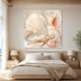 Muscheln und Seestern als Leinwand oder Poster in zarten Naturtönen