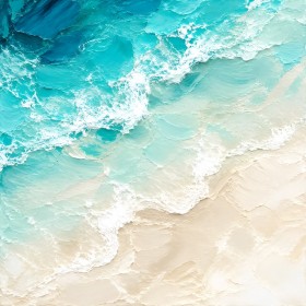 Türkisfarbene Brandung als Leinwandbild oder Acrylglasbild