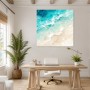 Türkisfarbene Brandung als Leinwandbild oder Acrylglasbild