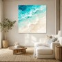 Türkisfarbene Brandung als Leinwandbild oder Acrylglasbild
