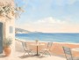 Mediterrane Küstenruhe als Leinwandbild oder Kunstdruck