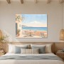 Mediterrane Küstenruhe als Leinwandbild oder Kunstdruck