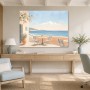 Mediterrane Küstenruhe als Leinwandbild oder Kunstdruck