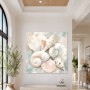 Muscheln in Pastell als Leinwand oder Poster für ruhige Räume