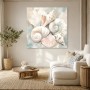 Muscheln in Pastell als Leinwand oder Poster für ruhige Räume