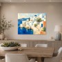 Mediterranes Küstendorf als Leinwand oder Fine Art Print