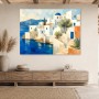 Mediterranes Küstendorf als Leinwand oder Fine Art Print