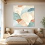 Abstraktes Wandbild oder Leinwand mit sanften Muschelformen