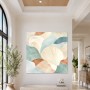 Abstraktes Wandbild oder Leinwand mit sanften Muschelformen
