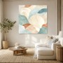 Abstraktes Wandbild oder Leinwand mit sanften Muschelformen