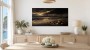 Düsterer Strandabend als Leinwand oder Poster mit goldenen Lichtakzenten